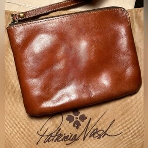 Patricia Nash - brown leather clutch - GUC